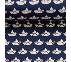 Baumwolle - Love Boat Cherry Picking hellblau